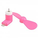 Wholesale iPhone Lighting Portable Cell Phone Mini Electric Cooling Fan (Pink)